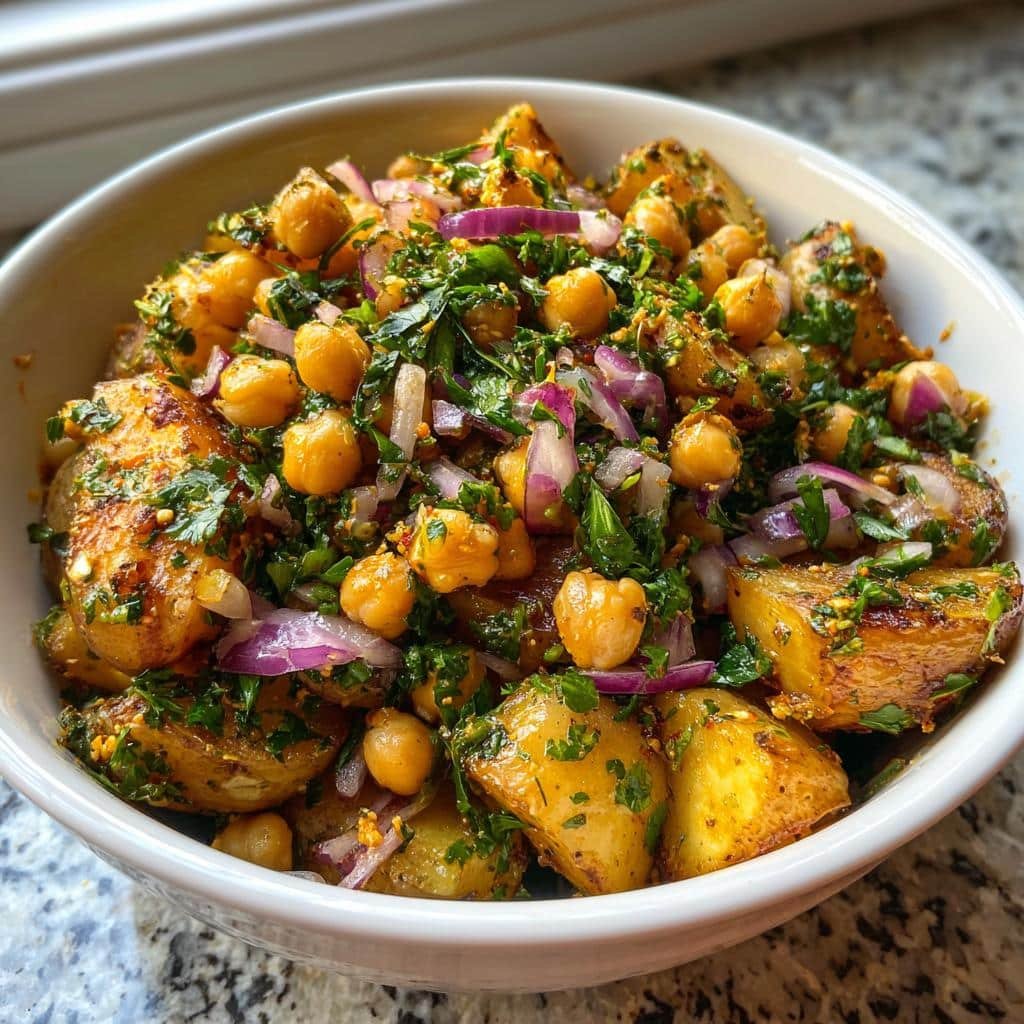 Healthy Protein-Packed Potato & Chickpea Salad - detail 1