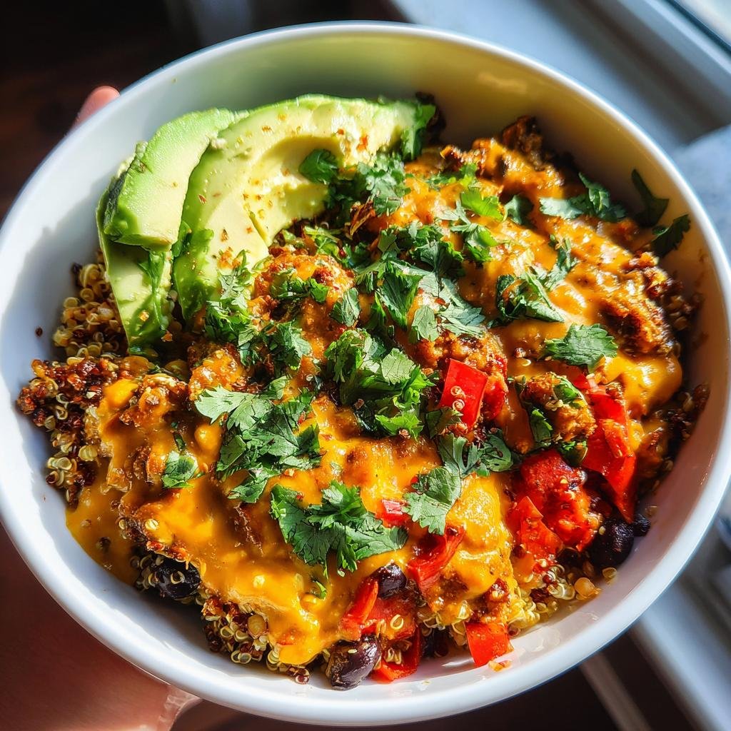 Healthy Pumpkin Black Bean Enchilada Bowl