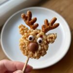 Healthy Rice Krispie Reindeer Cookie Pops
