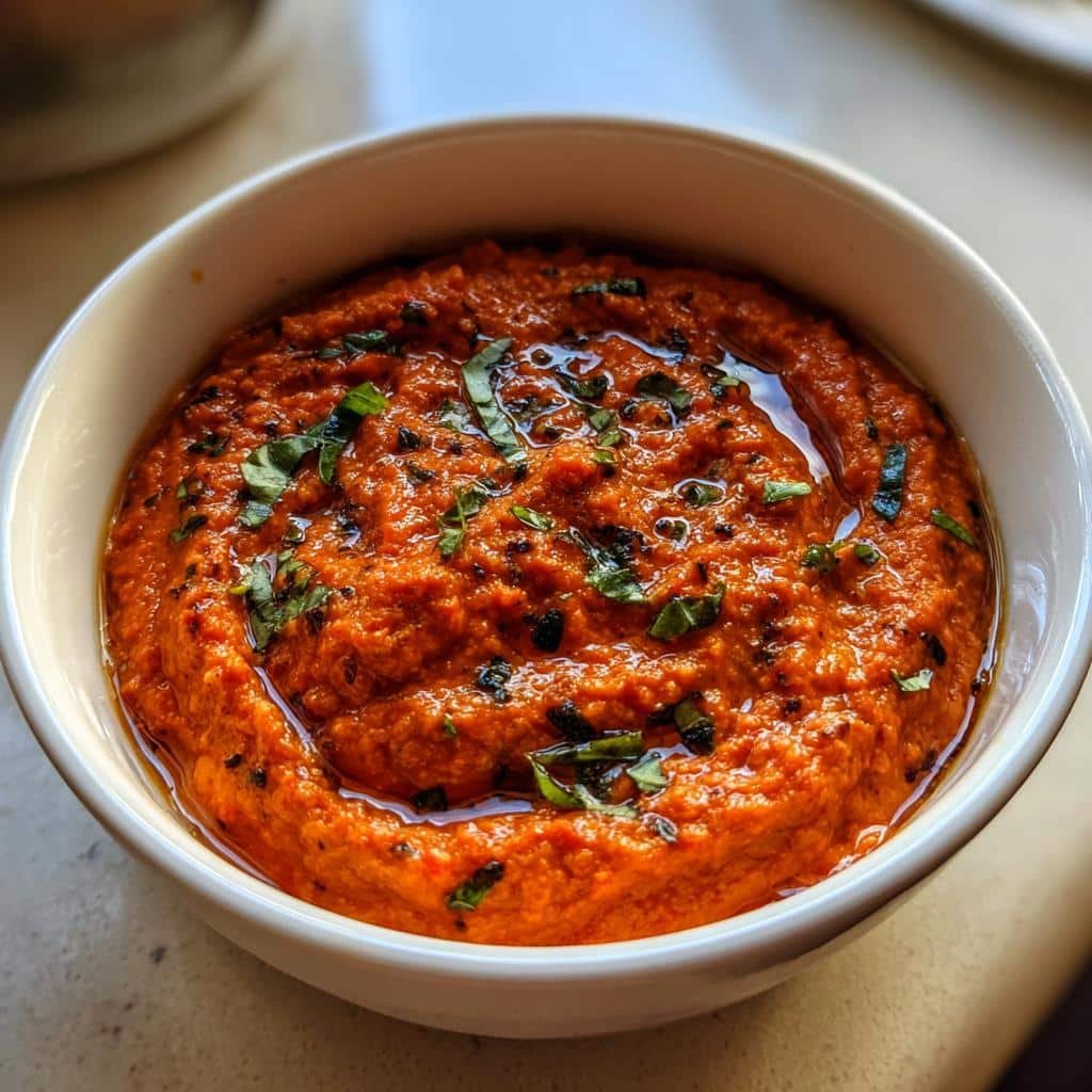 Healthy Roasted Tomato & Basil Dip