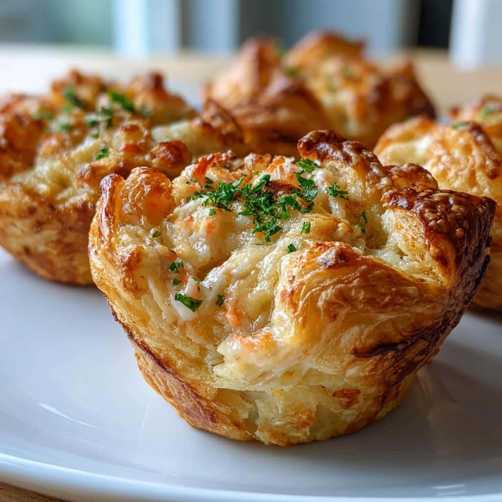 Healthy Shrimp & Crab Croissant Bomb Cups