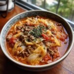 Healthy Slow Cooker Cabbage Roll Soup