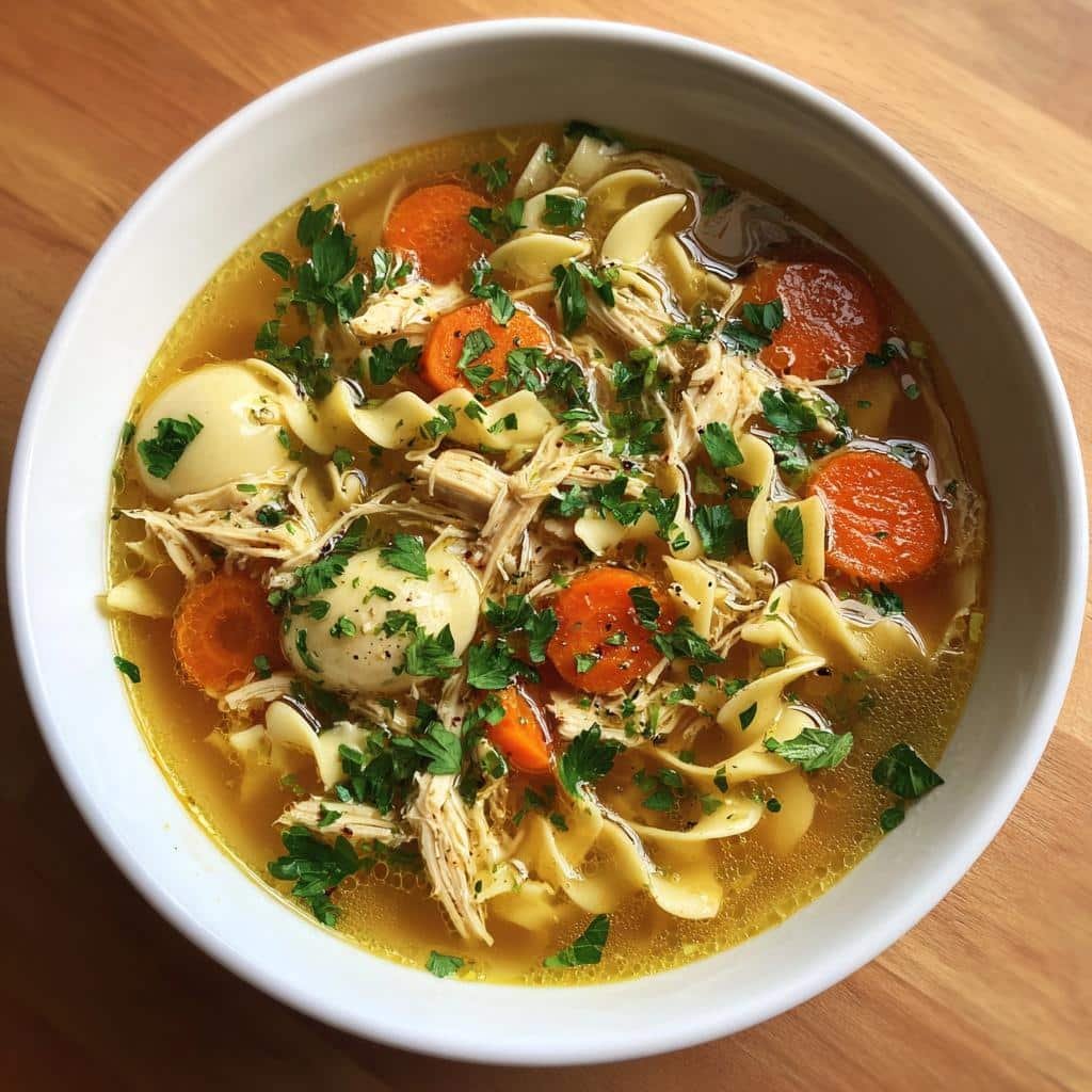 Healthy Slow Cooker Chicken Noodle Soup (Homemade) - detail 1