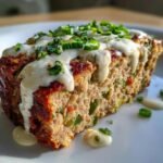Healthy Smoky Jalapeño Popper Meatloaf with Creamy Ranch Drizzle