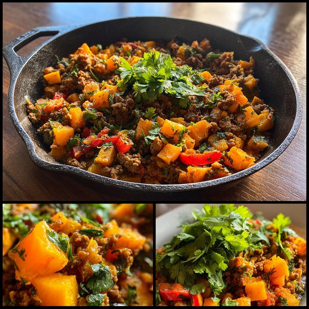Healthy Southwest Beef and Sweet Potato Skillet Recipe