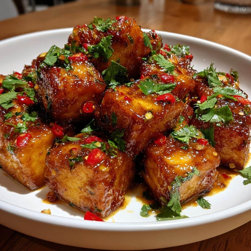 Healthy Spicy Tofu with Creamy Coconut Sauce Recipe