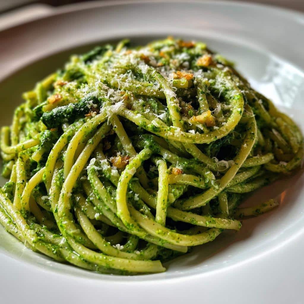 Healthy Spinach Pasta (Fresh Spinach Base Sauce) - detail 1