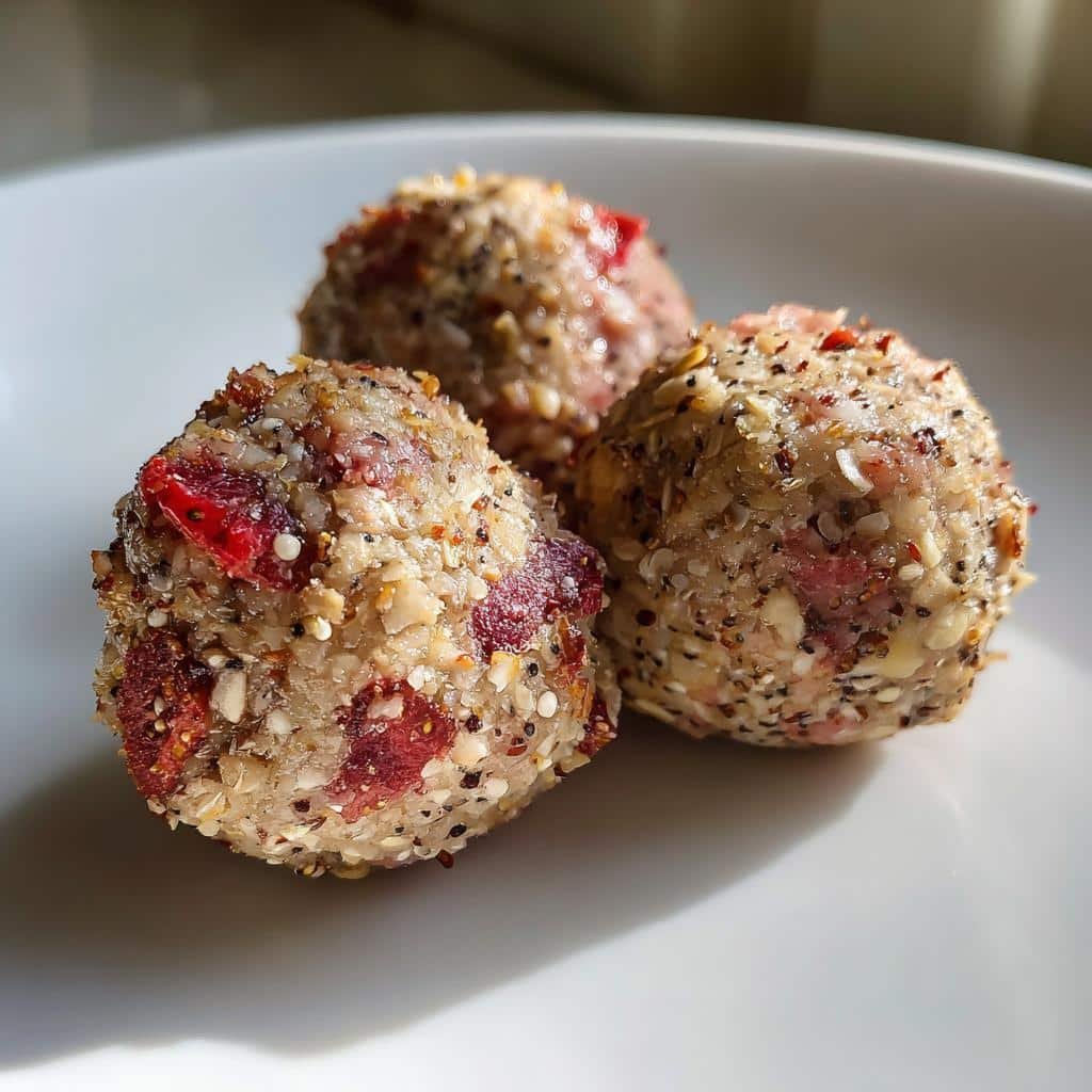 Healthy Strawberry Banana Energy Balls - detail 1