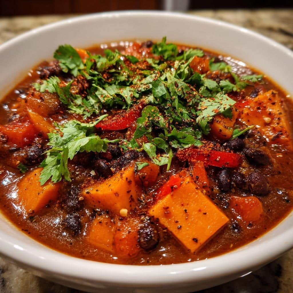 Healthy Sweet Potato & Black Bean Chili - detail 1