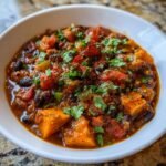 Healthy Sweet Potato & Black Bean Chili