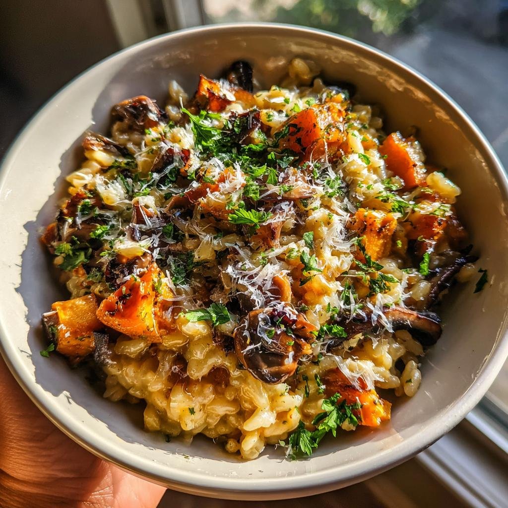 Healthy Sweet Potato & Mushroom Risotto - detail 1