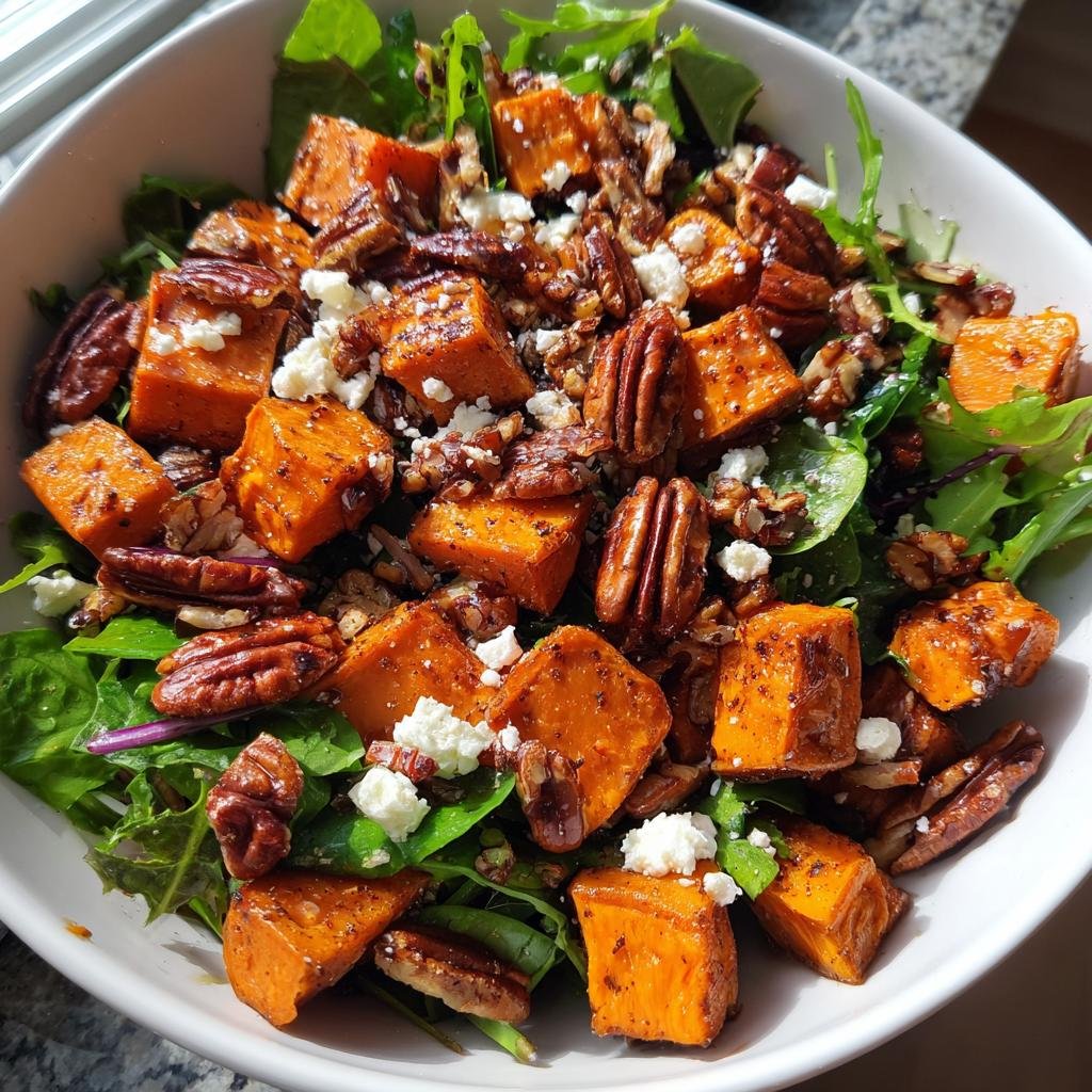 Healthy Sweet Potato & Pecan Salad