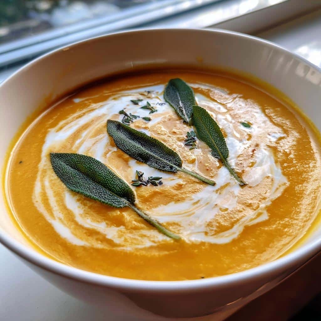 Healthy  Sweet Potato & Sage Soup - detail 1