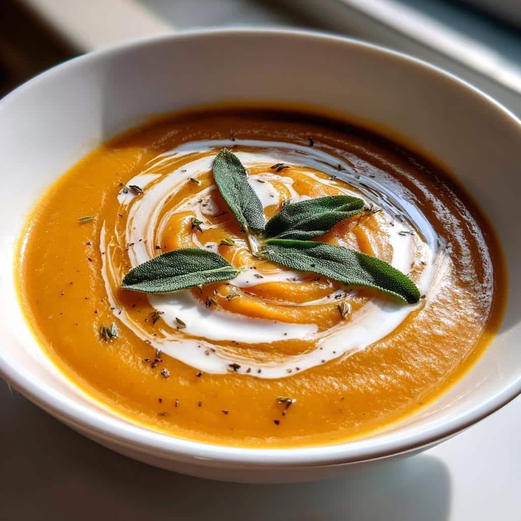Healthy Sweet Potato & Sage Soup