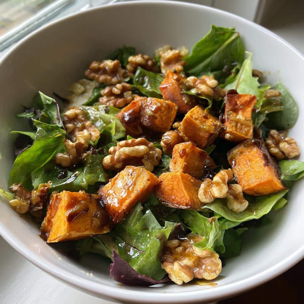 Healthy Sweet Potato & Walnut Salad - detail 1