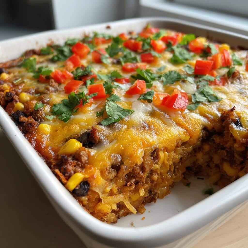 Healthy TACO CROCK POT HASHBROWN CASSEROLE