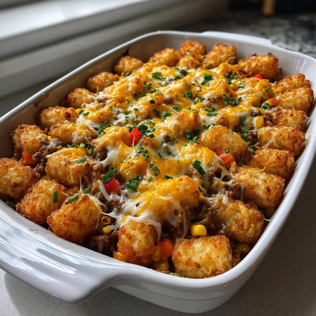 Healthy Tater Tot Casserole with Veggies (Sneaky) - detail 1