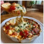 Healthy Three-Cheese Tomato Bruschetta Dip