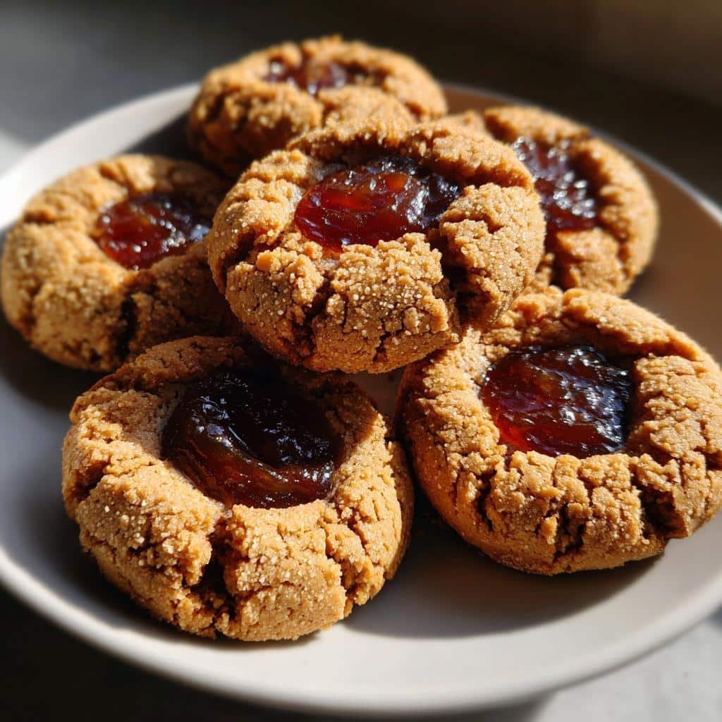 Healthy Twix Thumbprint Cookies - detail 1