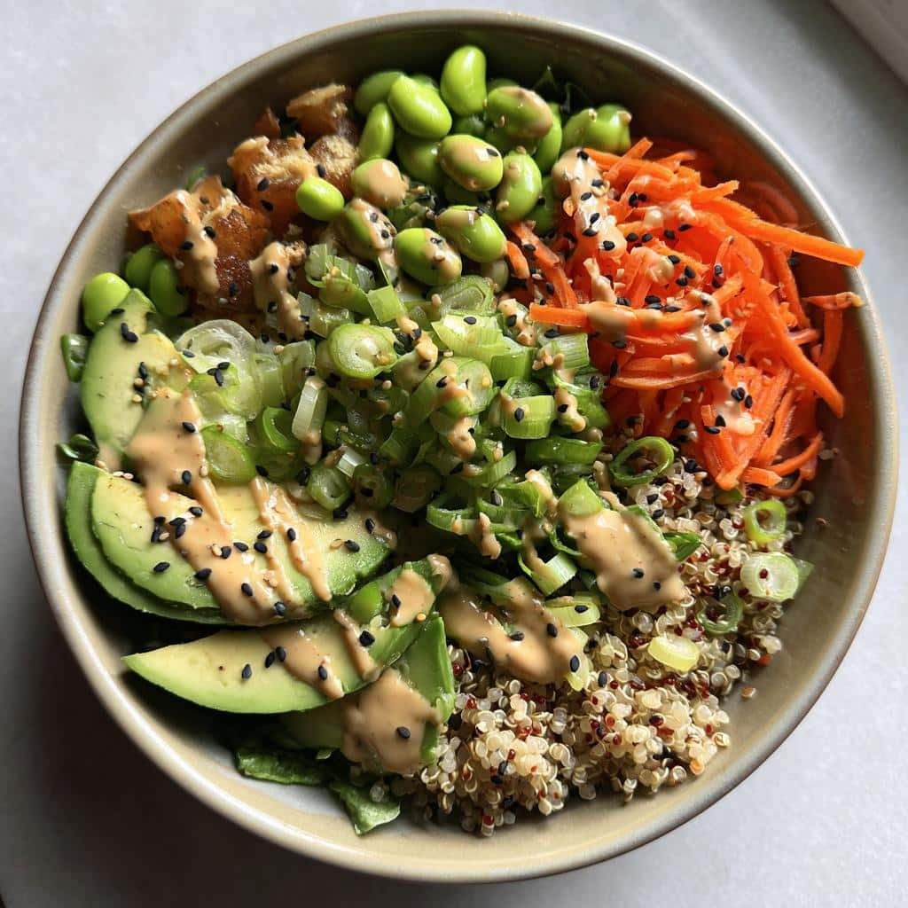 Healthy Vegan Poke Bowl with Tahini