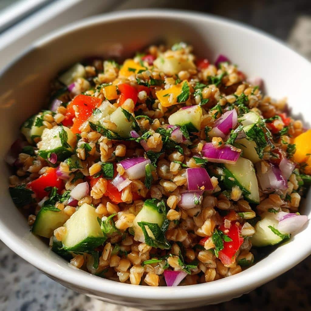 Healthy Wheat Berry Salad - detail 1