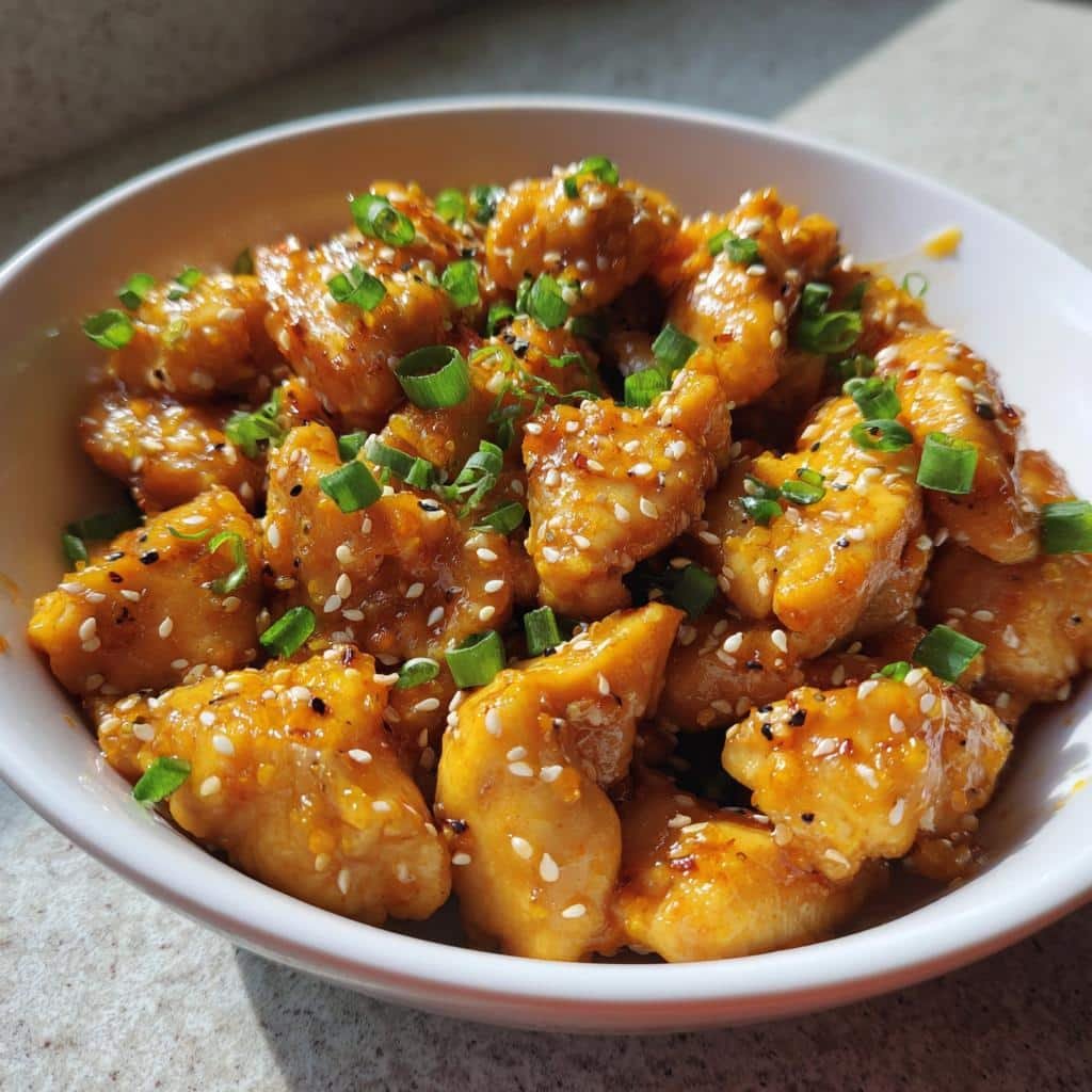 Healthy crockpot ORANGE CHICKEN