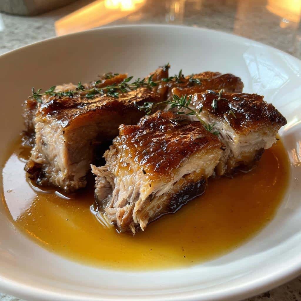 Healthy crockpot country style boneless pork ribs