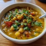 Healthy fast Budget Chickpea Curry Soup