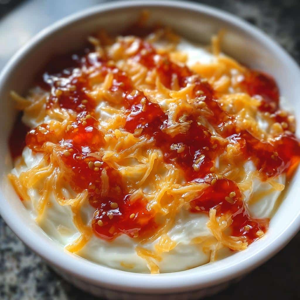 Healthy festive Pepper Jelly Cheese Dip - detail 1