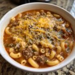 Hearty Hamburger Macaroni Soup