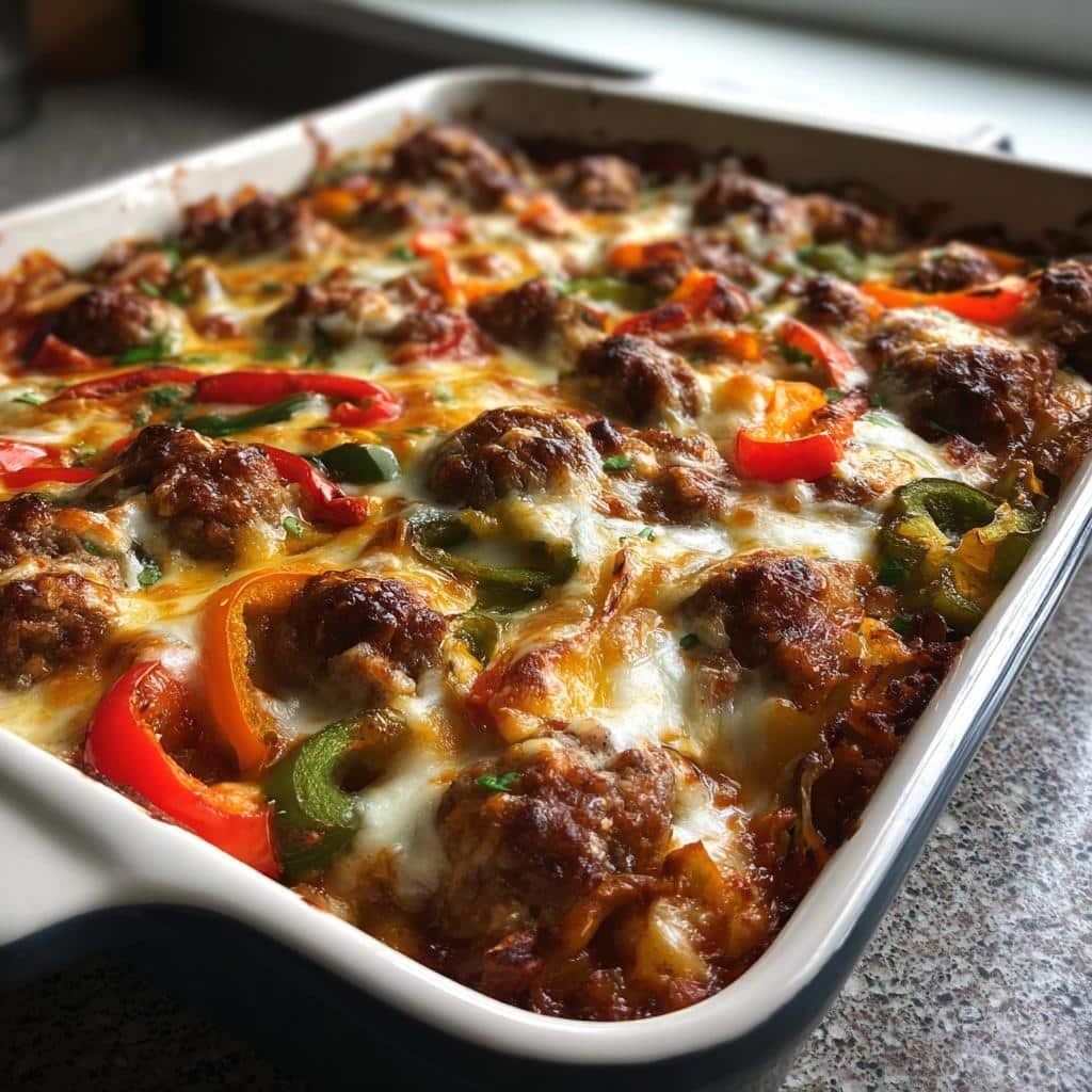 Italian Sausage and Pepper Casserole - detail 1