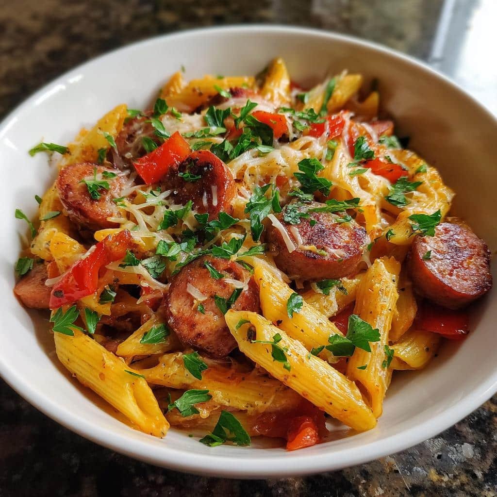 One Pot Smoked Sausage Pasta - detail 1