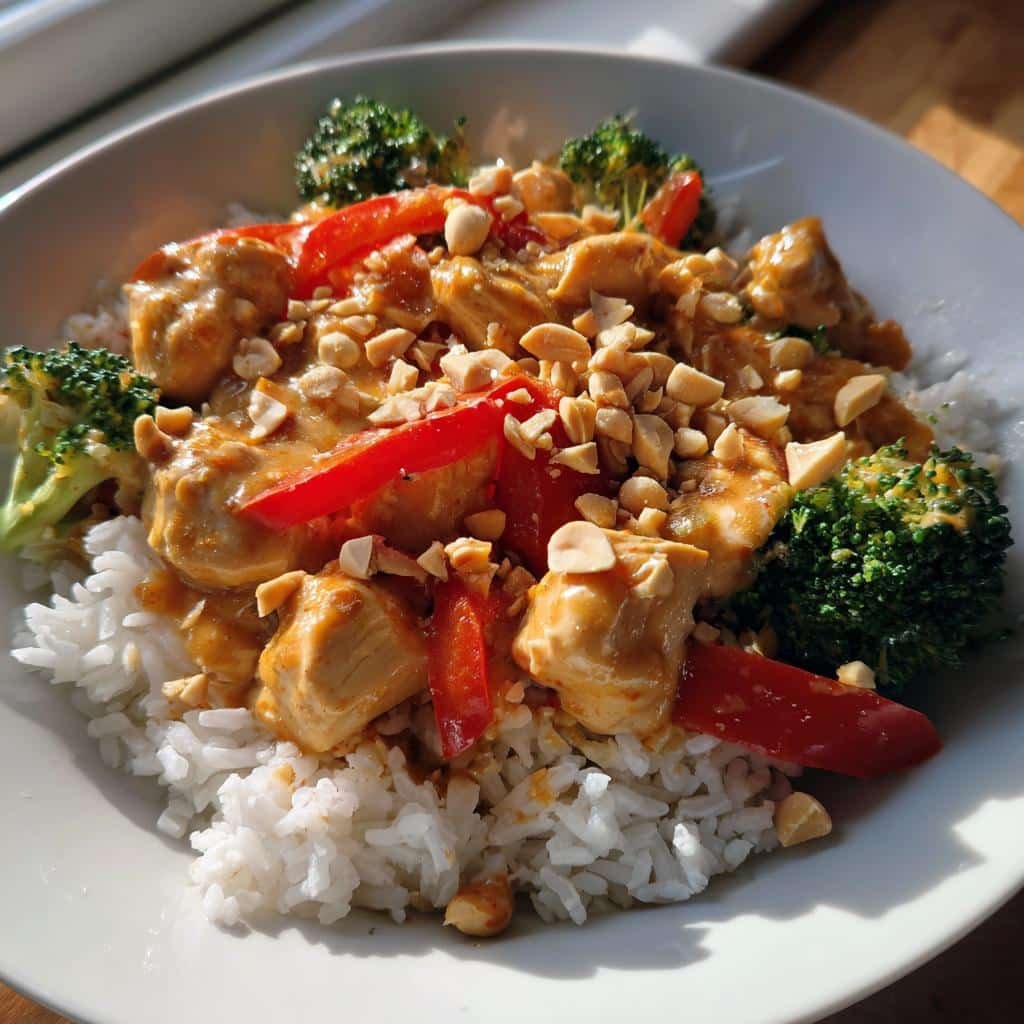 Quick Crockpot Thai Peanut Bowls - detail 1