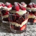 Red Velvet Cheesecake Brownie Trifle Cups