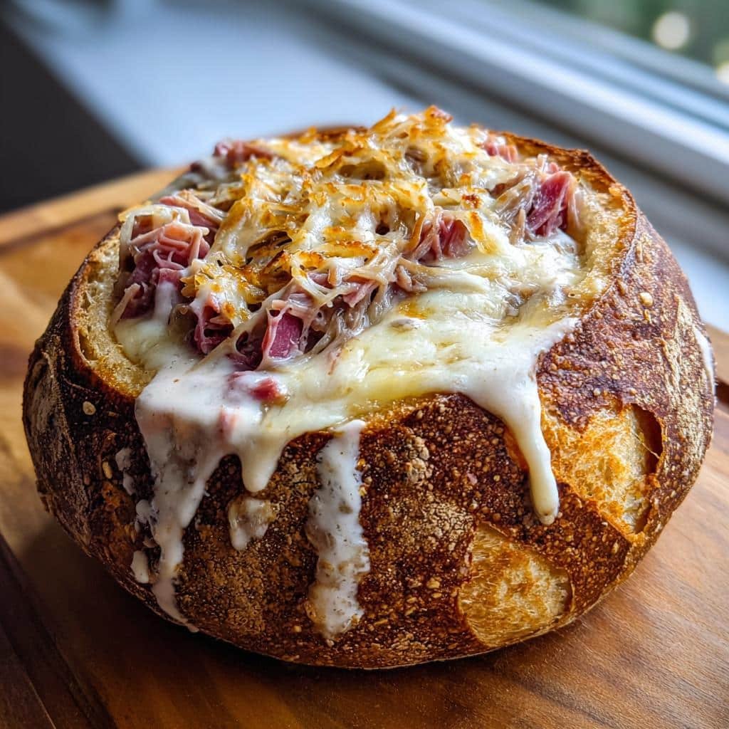 Reuben Dip in a Rye Bread Bowl
