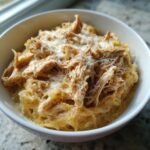 Slow Cooker Chicken Alfredo Spaghetti Squash