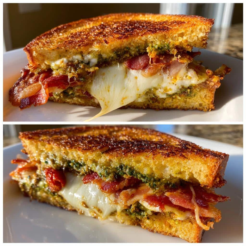 Sun-Dried Tomato Bacon Pesto Grilled Cheese - detail 1