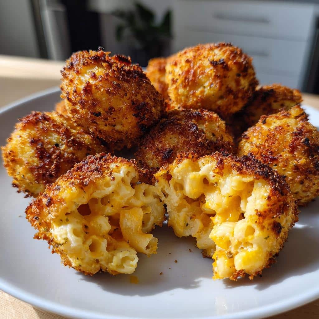 healthy Air Fryer Mac and Cheese Balls