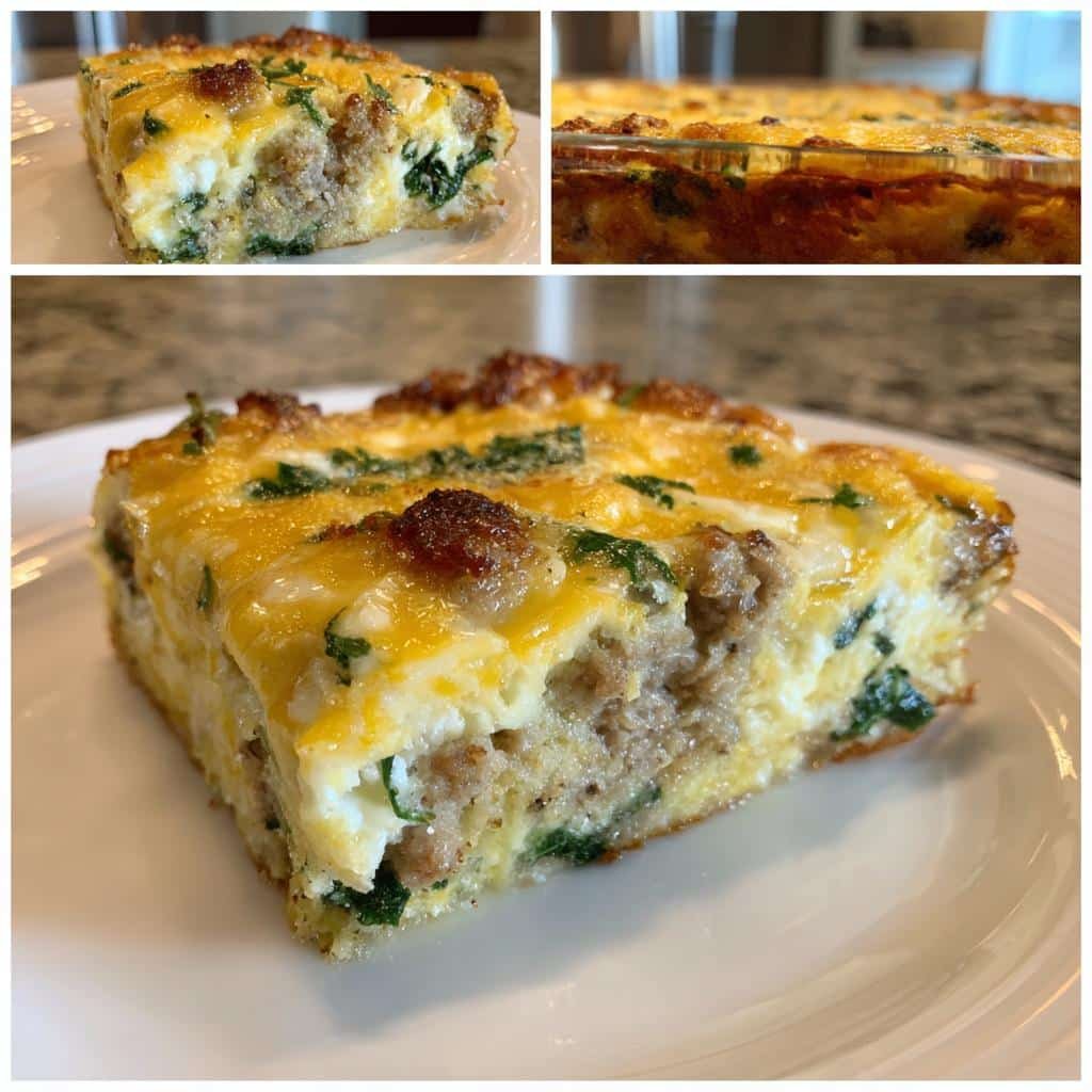 healthy Breakfast Sausage & Egg Casserole - detail 1