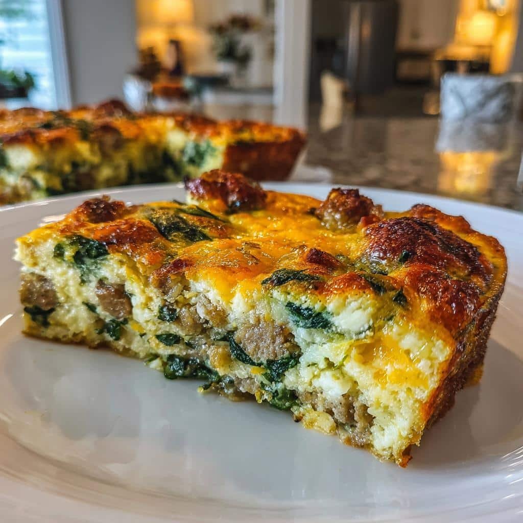 healthy Breakfast Sausage & Egg Casserole