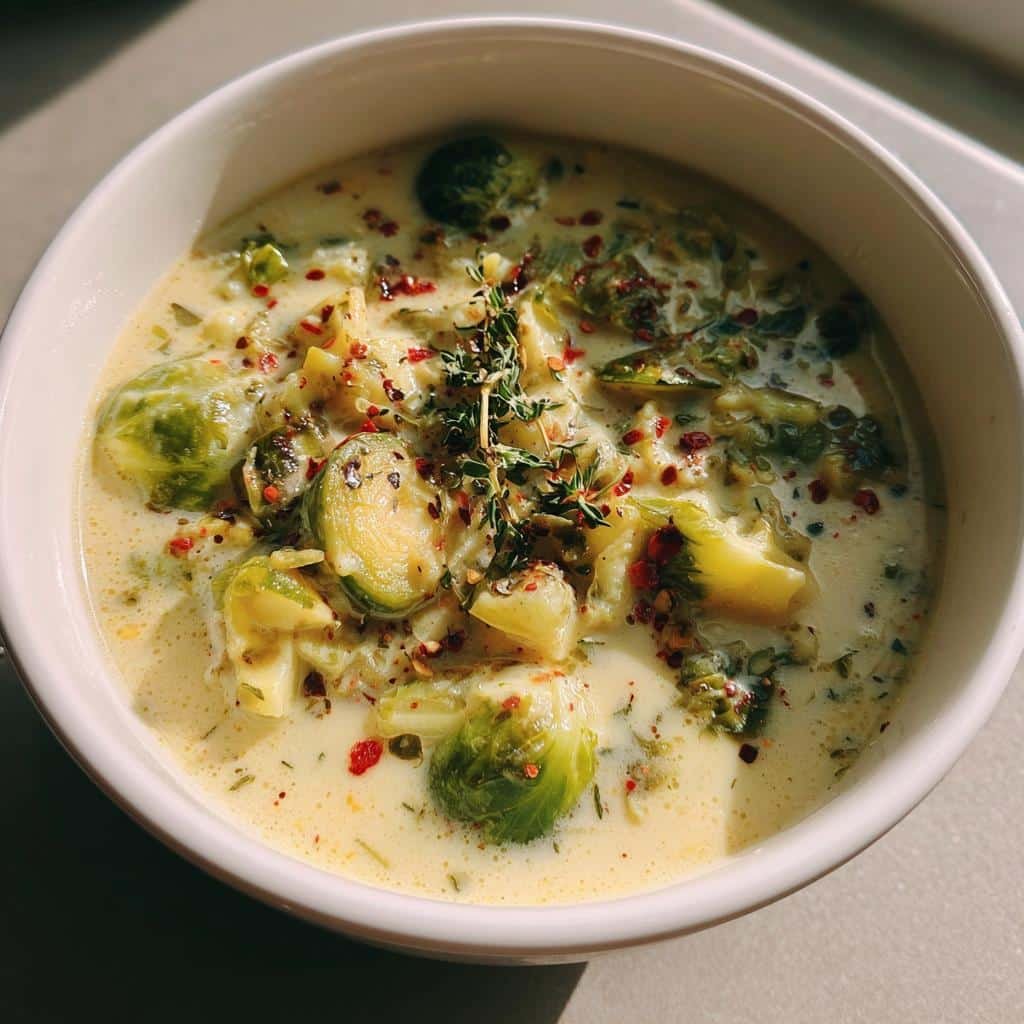 healthy Brussels Sprout Chowder