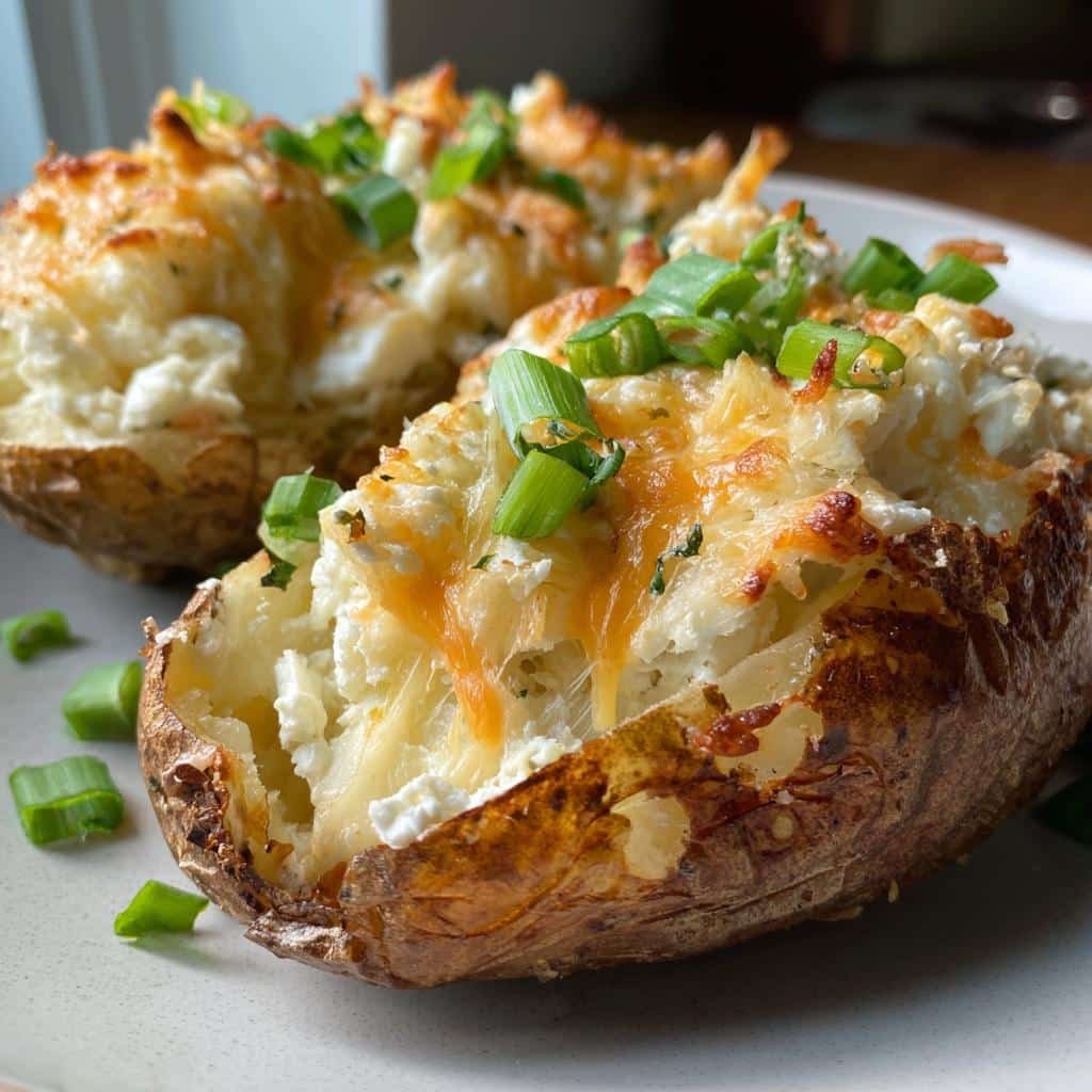 healthy Cottage Cheese Loaded Baked Potatoes - detail 1