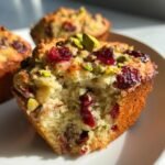 healthy Cranberry Pistachio Bakery-Style Muffins