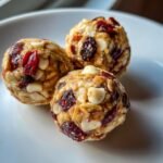 healthy Cranberry White Chocolate Protein Balls