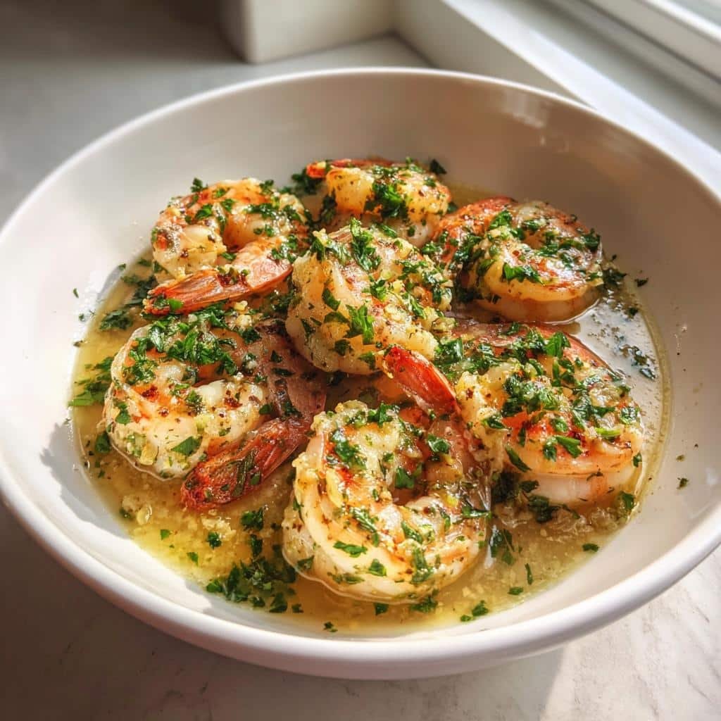 healthy Crock pot shrimp scampi - detail 1