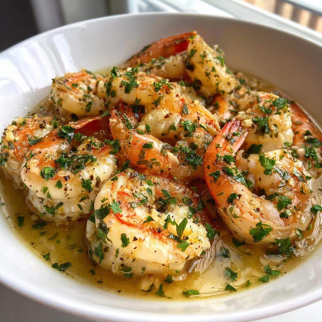 healthy Crock pot shrimp scampi