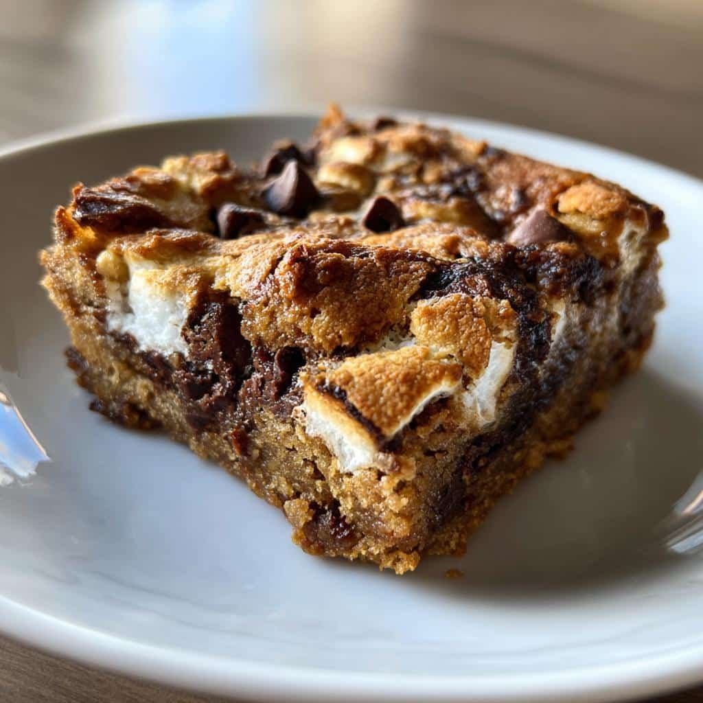healthy Gingerbread S’mores Cookie Bars - detail 1