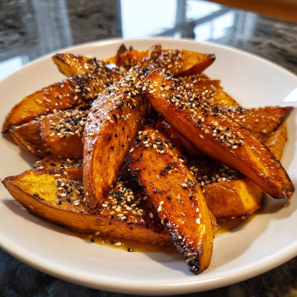 healthy Miso Glazed Sweet Potatoes - detail 1