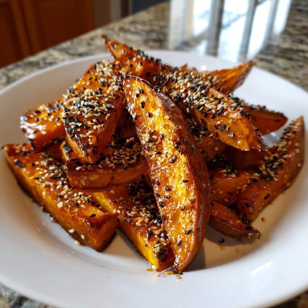 healthy Miso Glazed Sweet Potatoes