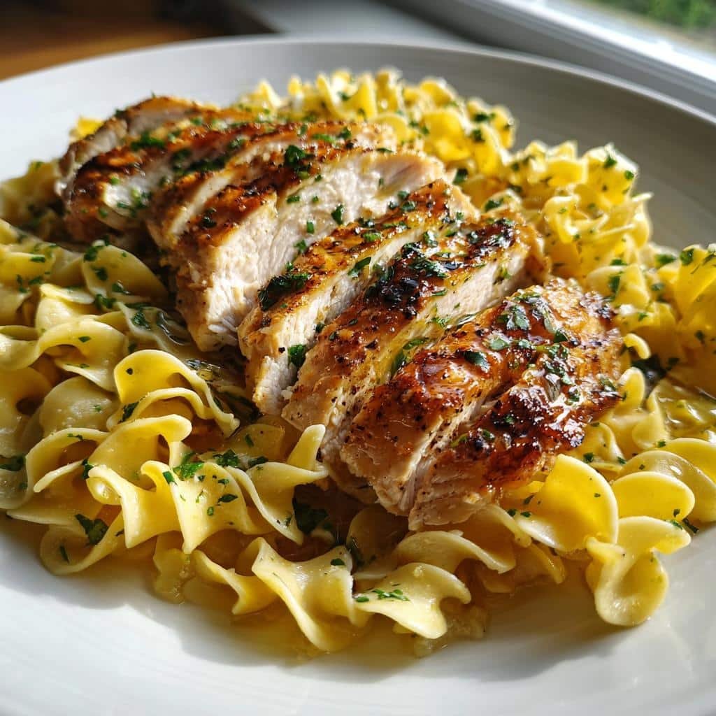 healthy One-Pan Chicken with Buttered Noodles - detail 1